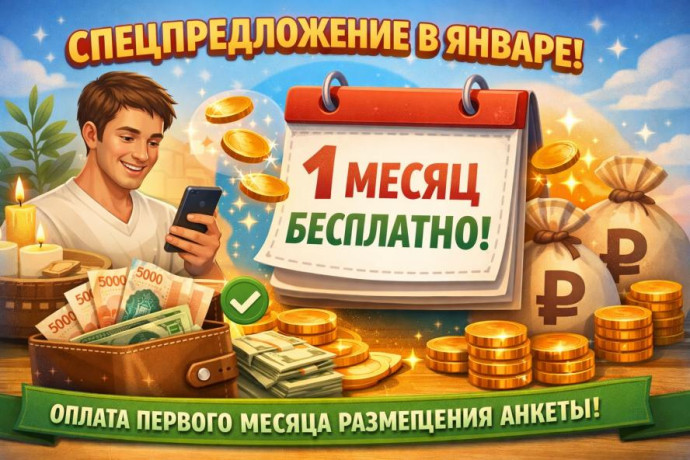 МАССАЖИСТ.РУ предлагает массажистам бесплатную рекламу услуг на месяц без каких-либо условий